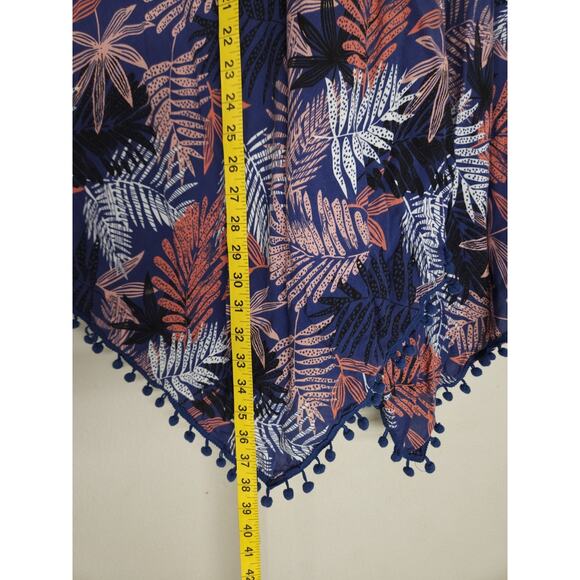 Goa Beachwear by Japna Small Tropical Palm Pom Pom Handkerchief Hem Sundress. - Picture 4 of 9